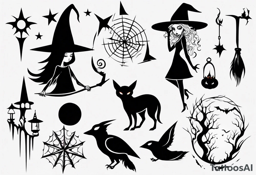 witch tattoo idea