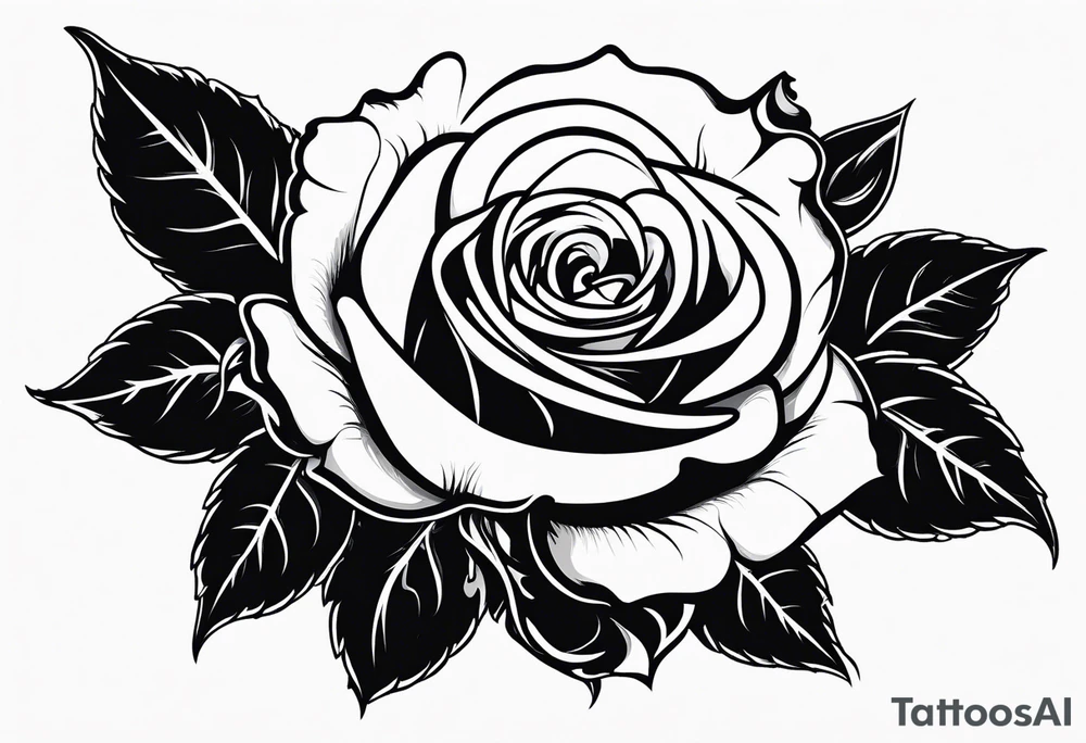 small rose with steam tattoo idea
