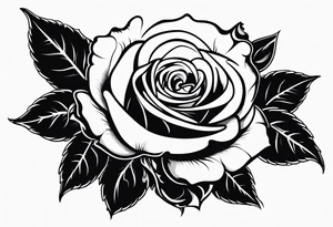 small rose with steam tattoo idea
