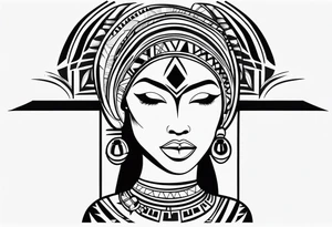 african, tribal, abstract tattoo idea