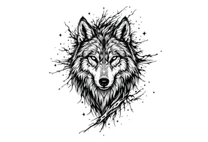 mongolian grey wolf tattoo idea