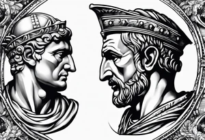 Julius Caesar and colosseum tattoo idea