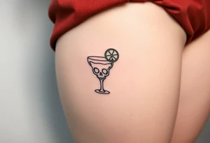 A small margarita tattoo from the song Bella by the red hot chilli peppers. Garnish it with a lime but the lime is a skull tattoo idea