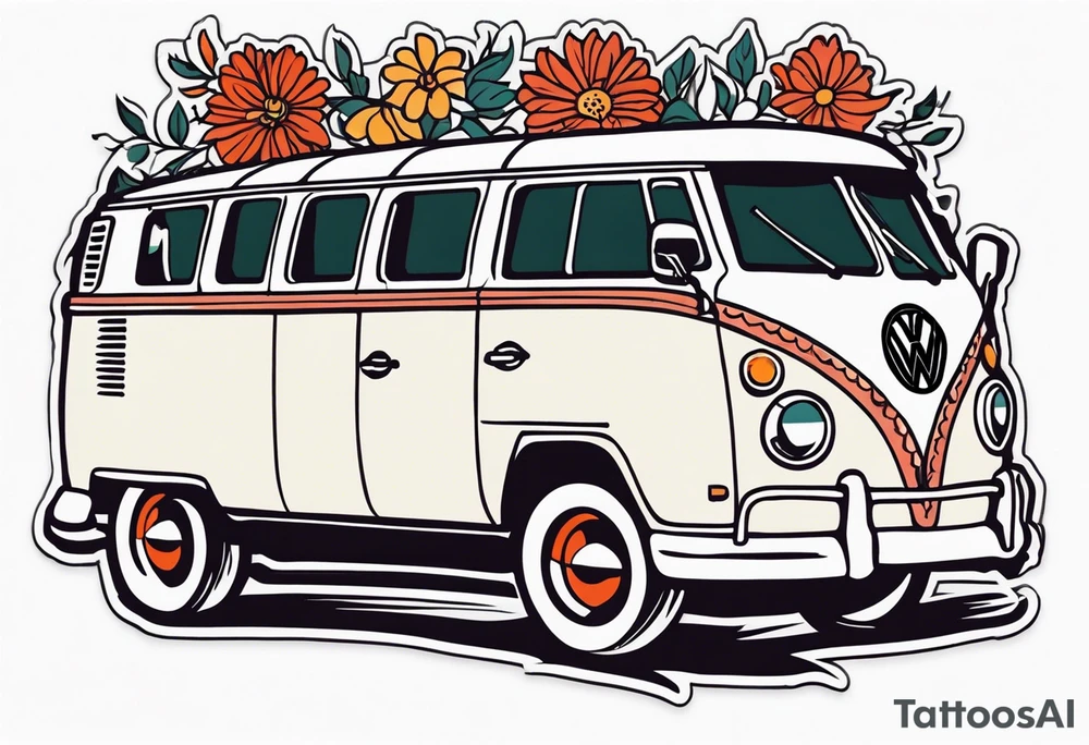 vw van
vintage flowers
old school vintage simple traditional design 



bold color simple tattoo idea