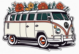 vw van
vintage flowers
old school vintage simple traditional design 



bold color simple tattoo idea