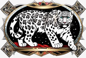 Snow leopard tattoo idea