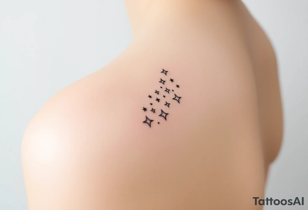 Cascade of stars tattoo idea