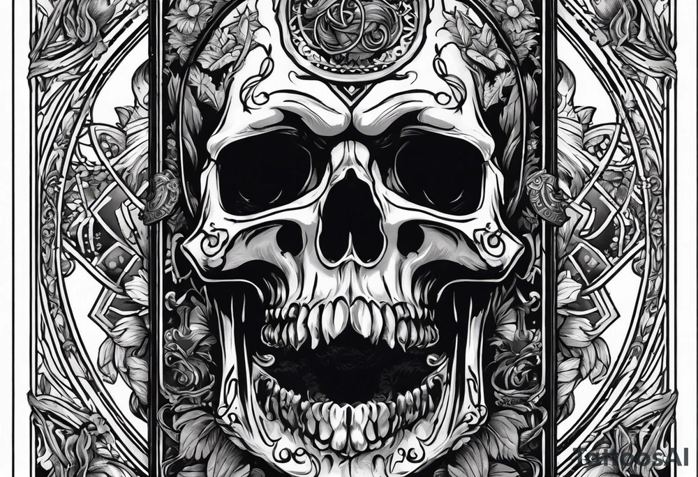 The idea of death in a tarot card tattoo idea