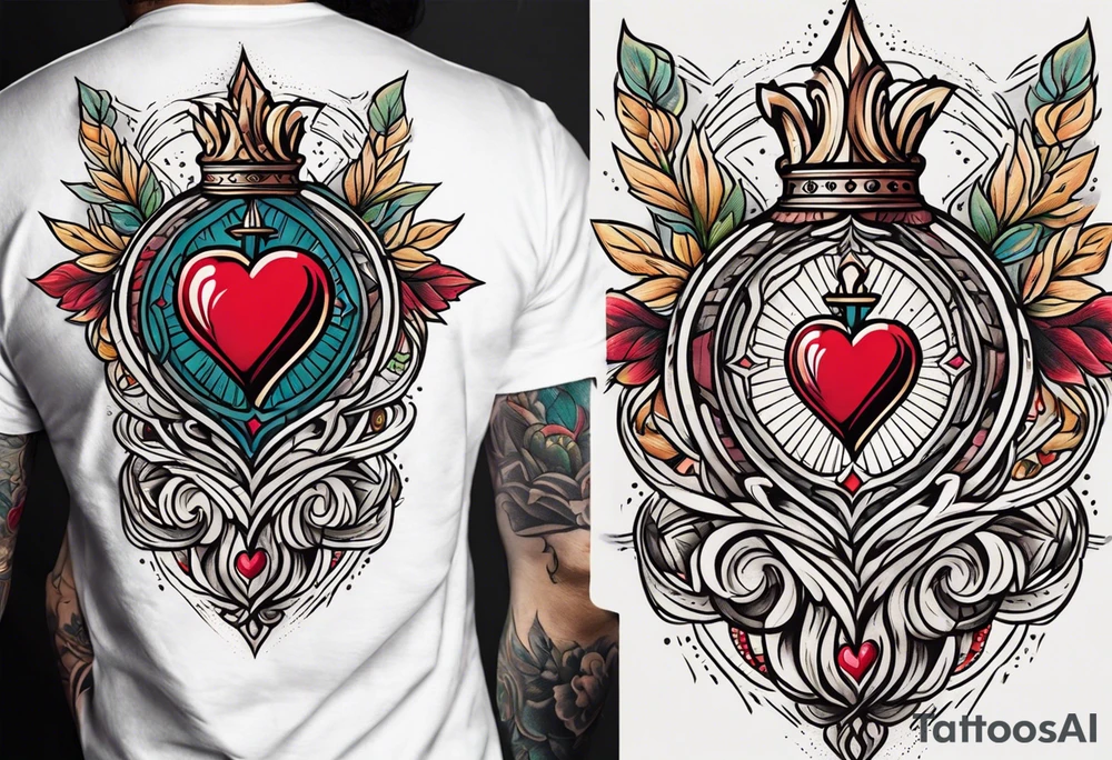 sacred heart vintage traditional tattoo tattoo idea