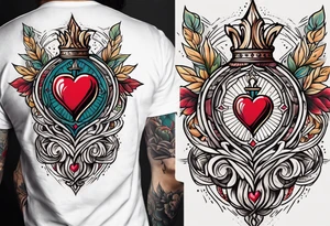 sacred heart vintage traditional tattoo tattoo idea