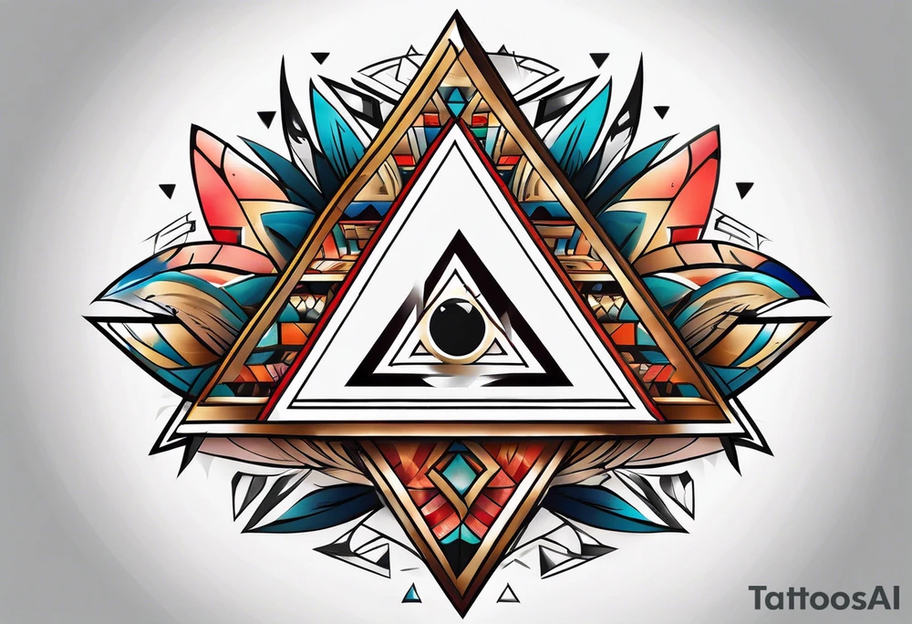 simple triangle tattoo idea