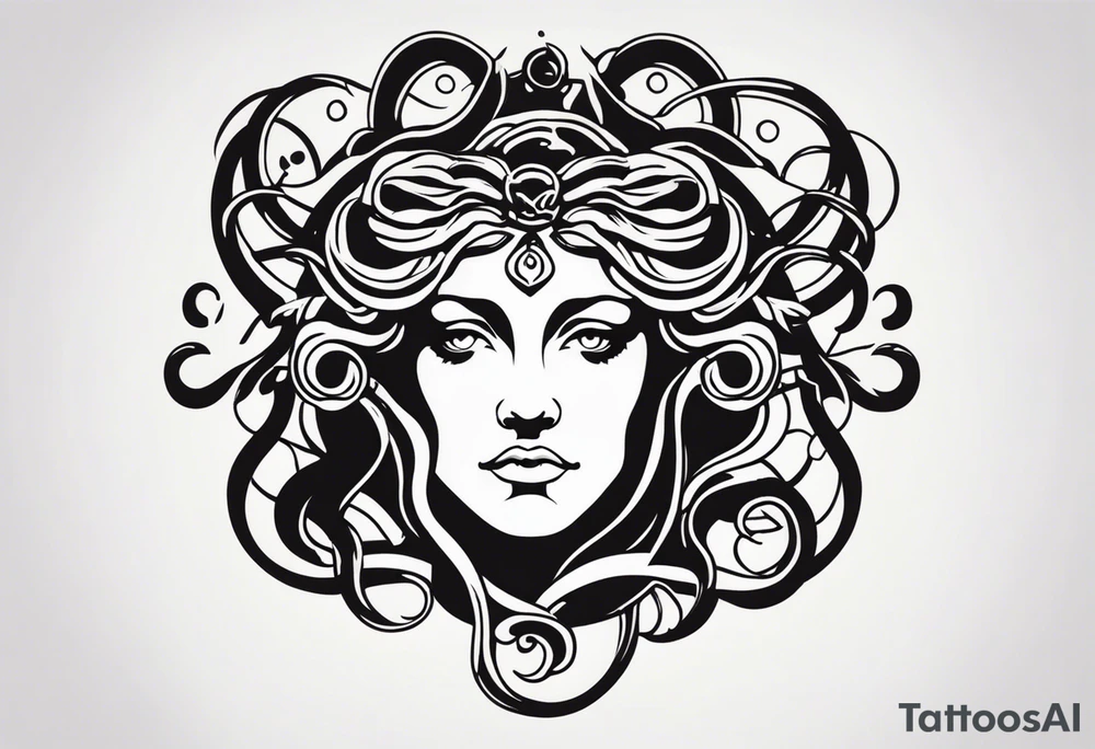 Medusa tattoo with Sicilian spin tattoo idea