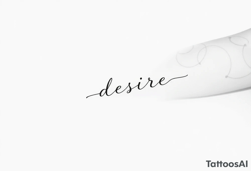 Forearm tattoo that goes along with the word desire tattoo idea