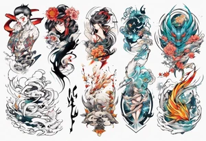 Abstract anime tattoo tattoo idea