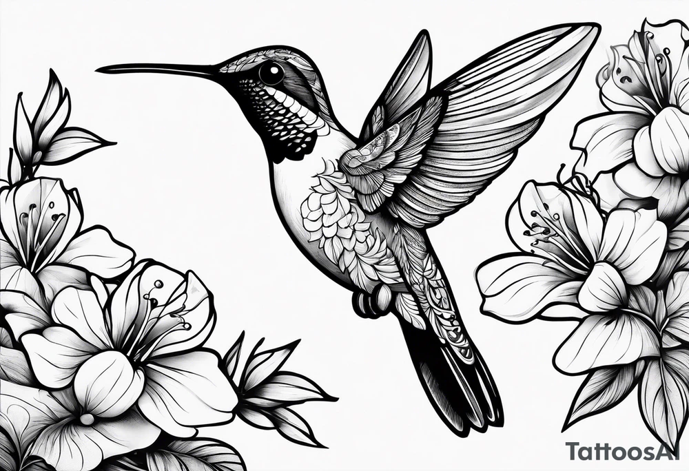 humming bird tattoo idea