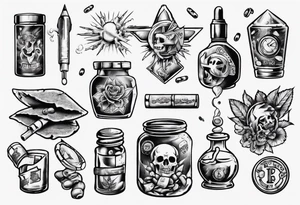 drugs and money tattoo idea