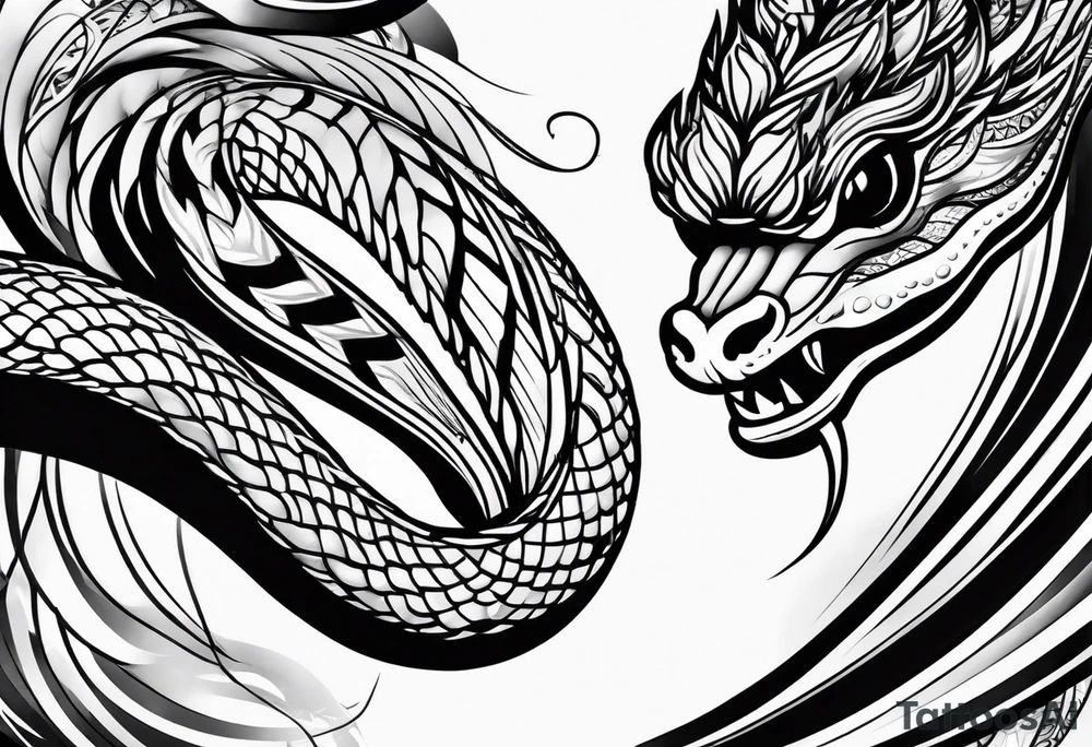 snake vertical tattoo idea
