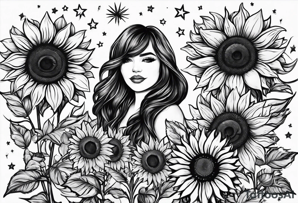 I’m a capicorn I love sunflowers, stars and set sunsets I also think a cassopiea consultation  is tired to me name starts with a W I have 3 kids 1 boy and 2 girls tattoo idea