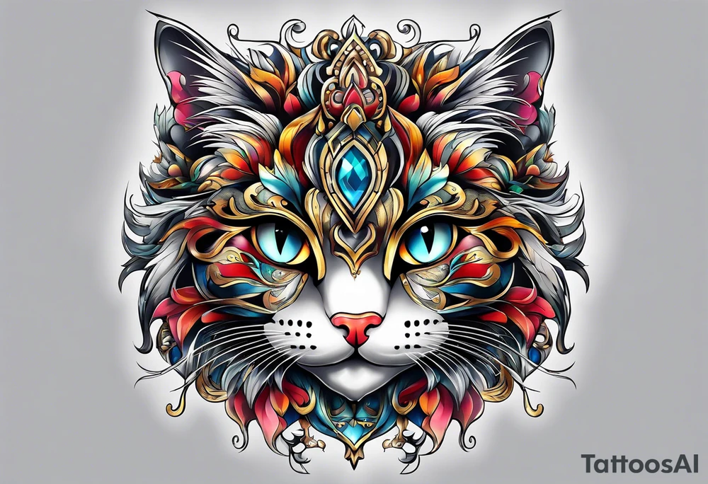 a cat tattoo idea