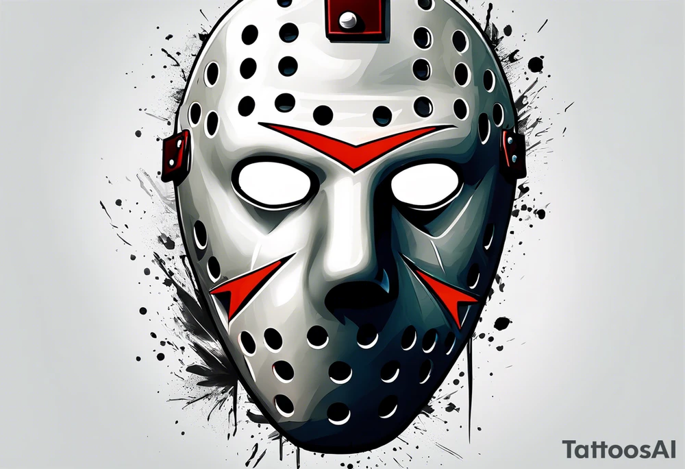 Friday the 13th Jason mask, Japanese art tattoo idea