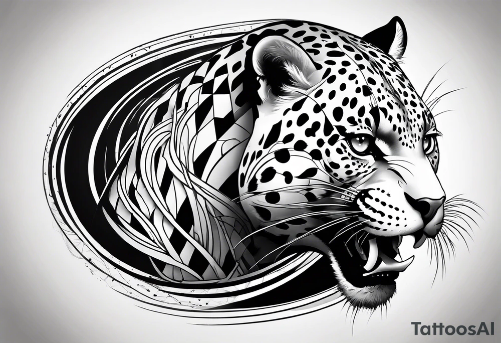 Jaguar running tattoo idea