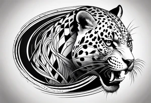 Jaguar running tattoo idea