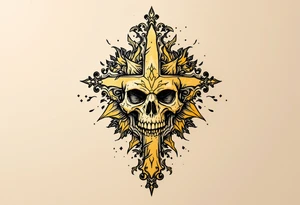 cruz, luminous gold tattoo idea