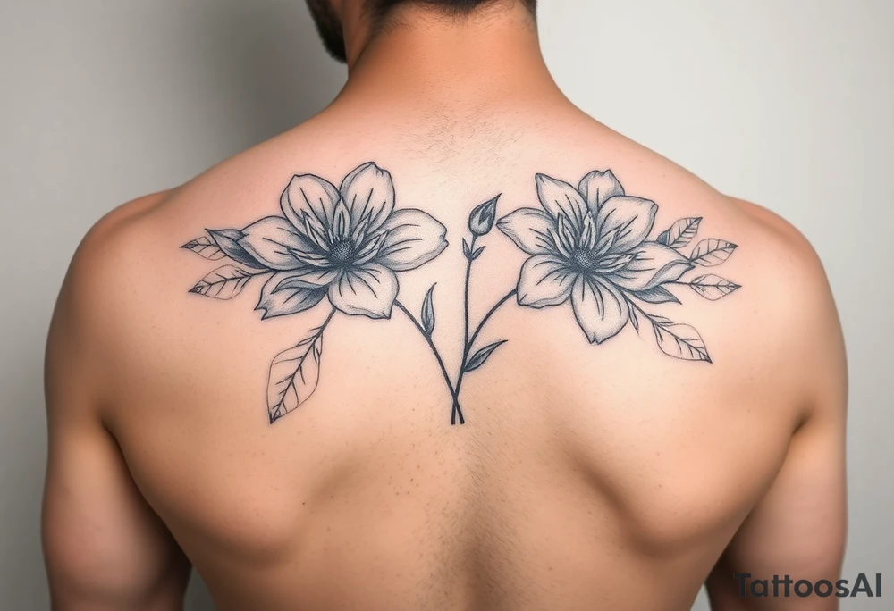 Couples tattoo flowers tattoo idea