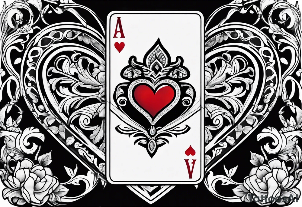 Jack of hearts card tattoo idea