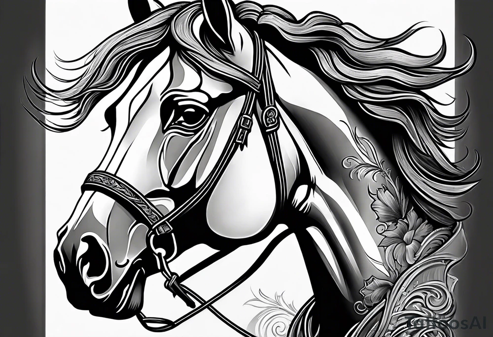 western, horses tattoo idea