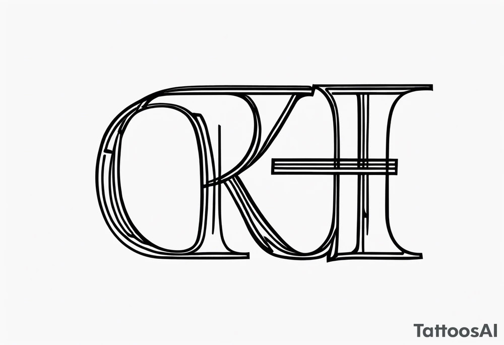 Musical notes incorporating the letters R and L tattoo idea