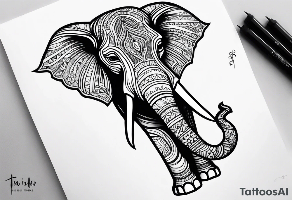 Single needle hand tattoos inspired by Thai elephant/mandala tattoos tattoo idea