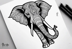 Single needle hand tattoos inspired by Thai elephant/mandala tattoos tattoo idea