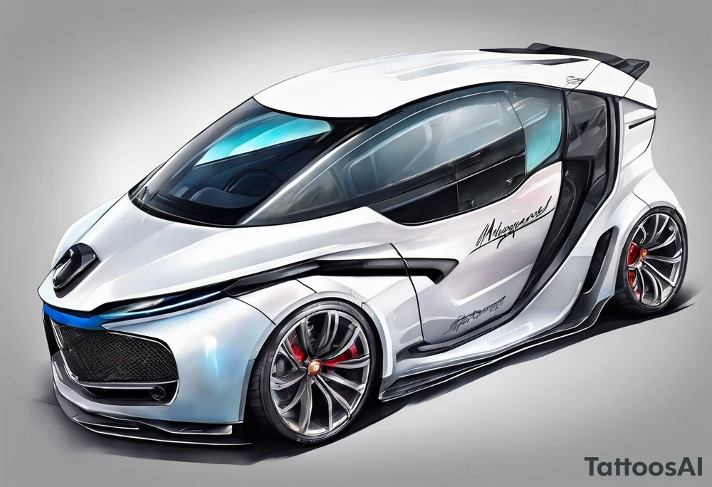 futuristic car tattoo idea