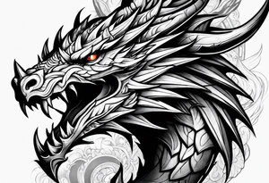Valhalla sword dragon head tattoo idea
