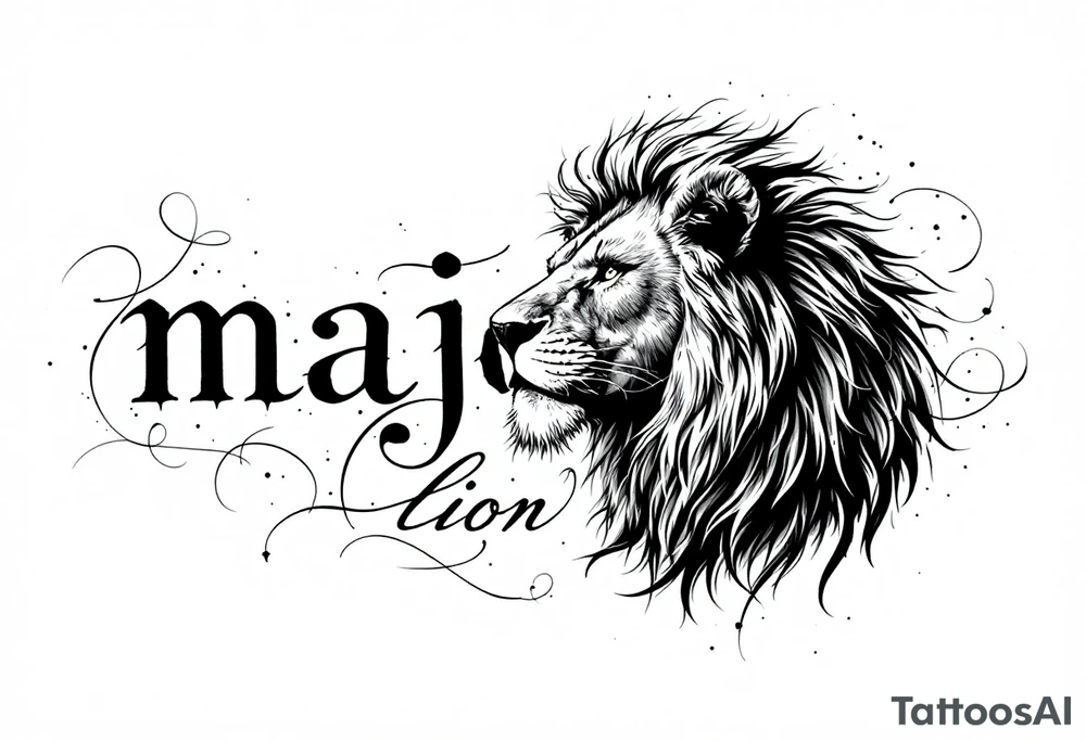 majestic lion tattoo idea