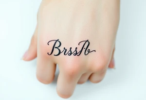 Cursive “B” tattoo idea