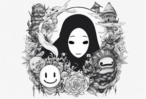 Studio ghibli no face tattoo idea