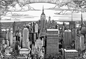 map of New York tattoo idea
