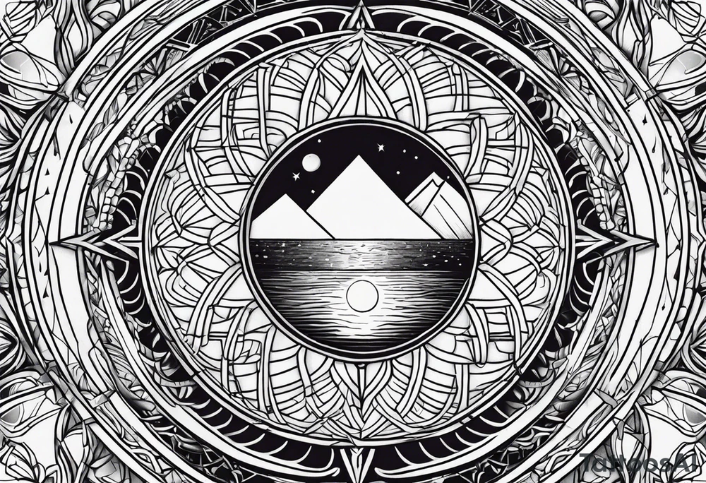 sacred moon tattoo idea