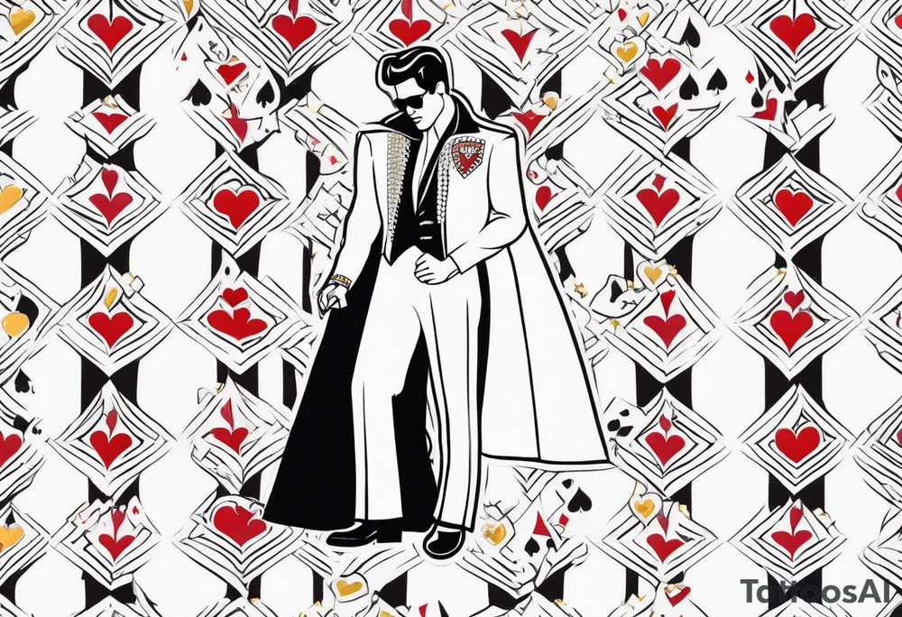 Las Vegas Elvis Wedding tattoo idea