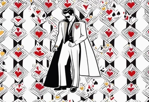 Las Vegas Elvis Wedding tattoo idea