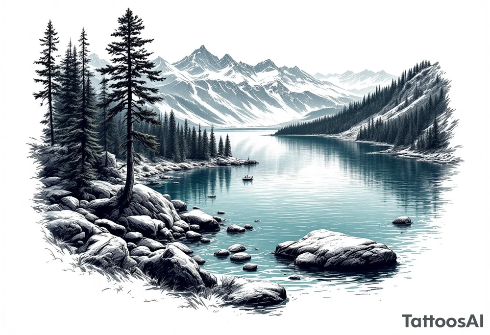 emerald bay lake tahoe tattoo idea