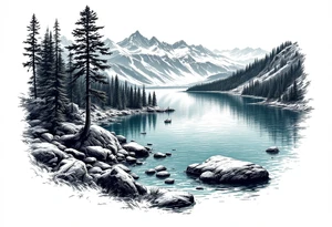 emerald bay lake tahoe tattoo idea