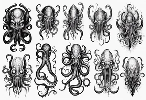 lovecraft monster for arms and forearms
add tentacle tattoo idea