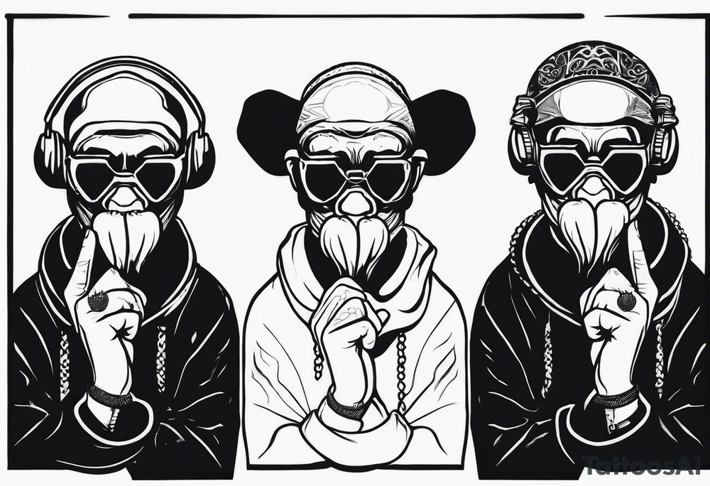 See no evil hear no evil speak no evil tattoo idea