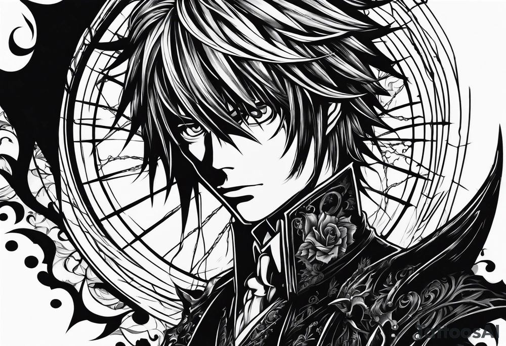 Cyber Gothic death note inspired tattoo idea