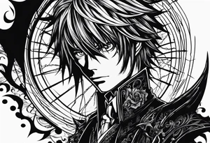 Cyber Gothic death note inspired tattoo idea