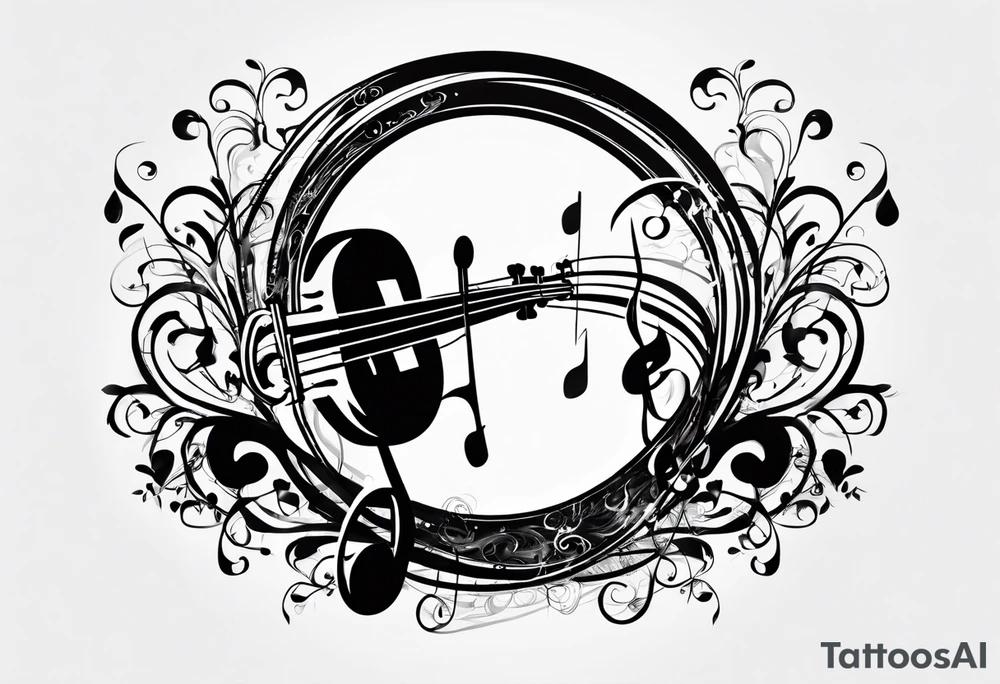 music notes tattoo idea