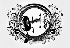 music notes tattoo idea